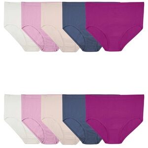 💜10pack FRUIT OF THE LOOM Fit for me women’s CottonMeshBreathable Panties Size12